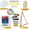 U.S. Art Supply 28-Piece Artist Oil Painting Set with 12 Vivid Oil Paint Colors, 12&#x22; Easel, 3 Canvas Panels, 10 Brushes, Painting Palette - Students